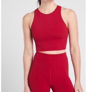 ATHLETA Conscious Crop Size Large Red Bra Longline‎
